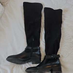 Nine West Black Over the Knee Boots